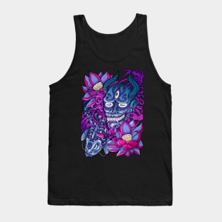 Japanese Demon Mask Tattoo 2 Tank Top